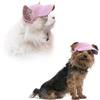BASVII Cappello da Baseball per Cani in Morbido Velluto a Coste, Dimensioni regolabili, Come Abbigliamento per Cani da Compagnia, per la Decorazione e la Protezione Solare (S, Rosa)