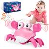 iKidiki Granchio Che Cammina - Regalo Bambina 1-4 Anni, Giocattolo Educativo Neonato 3-9 Mesi, Tummy Time Giochi