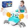 iKidiki Granchio Che Cammina Neonato, Giochi Bambini 1 2 3 4 Anni Granchio Tummy Time Giocattoli Bambino 1 2 3 4 Anni Giochi Neonato 3-6-9 Mesi Regalo Bambino 1 2 3 4 Anni Giochi Educativi 1-4 Anni