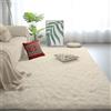 BUDINGHY Tappeto Salotto Pelo Corto 80 x 140 cm Antiscivolo Morbido e Soffice Morbido Peluche Tappeto Lavabile con Fondo Antiscivolo per Soggiorno, Camera da Letto e Ingresso, Color Crema