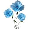 Folpus Fiori giganti per matrimonio per decorazione con base in piedi, grandi fiori artificiali eleganti e multiuso per feste nuziali, Blu