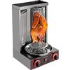 XUEMANSHOP Barbecue verticale in acciaio inox, 3000 W, distribuzione del calore a 360°, macchina kebab a gas in acciaio inox, capacità 12 kg, facile da pulire