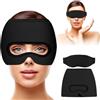 VOHESEA Maschera per emicrania 3 in 1 per mal di testa, con maschera per gli occhi rimovibile, cappello per emicrania riutilizzabile, maschera per il raffreddamento dell'emicrania, per alleviare lo stress e