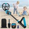 Jradse Metal Detector Bambini, Metal Detector per Bambino con Asta Regolabile 72-83 cm, Display LCD, Bobina di Ricerca Impermeabile, Ad Alta Sensibilità Metal Detector per Bambini con Borsa Pala