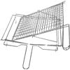 HOUSE COLLECTION Griglia con sistema ribaltabile graticola girevole, sistema ribaltabile, barbecue e caminetti, acciaio 30x40