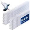 KADAX Set di 12 Bird Defense, Dissuasori per Piccioni in Plastica, Dissuasore per Uccelli da Balcone, Scaccia Piccioni, Spuntoni per Corvi (12, Bianco)
