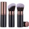 SynHHergyx Pennelli retrattili per trucco, 2 pezzi, portatili, Kabuki, per fondotinta, pennelli da viaggio 'fard', cipria