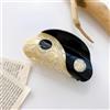 Ymhapp 1 pz nero accessori per capelli Yin Yang fermagli per capelli per fidanzata punk gotico vintage forcine per capelli abbellimenti per capelli regali estetici-grandi clip e fermagli accessori per lo