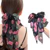 Shangxiu Elastico per capelli Scrunchie con fiocco, in seta satinata, stile Z, 1 pezzo