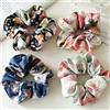 Shangxiu Elastico per capelli Scrunchie con fiocco, in seta satinata, stile F, 1 pezzo (confezione da 4)