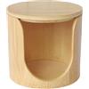 Vistnale Dispenser per dischetti di cotone, porta dischetti di cotone multifunzionale in bambù con coperchio, organizer per trucchi per toeletta, bagno, camera da letto, porta