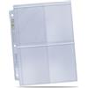 Ultra PRO International Platinum Series Toploader 4-Pocket Secure Page (3-Hole, Box 100)