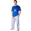 Chelsea F.C. Set pigiama da uomo con maglietta e pantaloni lunghi, per uomini e adolescenti, taglie S-3XL, regalo per uomo, Blu/grigio., XXXL