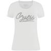 GUESS Donna T-Shirt Manica Corta W6RI24J1314 Cotone Bianco L