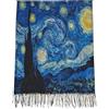 TF Sciarpa viscosa e lurex doppia stampa Frida Kahlo Khalo regalo donna arte moda stola foulard
