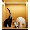 GZDDYUMYJX Elefante Portafortuna,Decorazioni di Elefanti,decorazione moderna in ceramica,elefante portafortuna,per libreria,soggiorno,ufficio,tavolo,mensola,decorazione