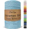 OurTop Corda Macramè, 3mm x 300m Filo Macrame Corda Macramè Filo Morbido Filato Macrame per Appendere La Parete, Fai Da Te, Artigianato, Lavori a Maglia, Lavori Decorativi(Azzurro Cielo)