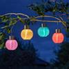Festive Lights - Confezione da 4 lanterne cinesi solari da giardino - 11 cm di altezza, in nylon multicolore, LED bianco caldo, grado di protezione IP44, lampada da appendere per esterni per alberi e