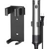Moqing Supporto da Parete per Dyson Airwrap, Porta Piastra per Capelli, Supporto da Parete per Arricciacapelli, Metal Organizor Rack Adatto per Vari Bastoncini Ricci dei Capelli, Alluminio(Nero)