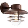 Qazqa shell - Appliques Industriale - 1 luce - Ø 21.6 cm - Ruggine - Industriale - Illuminazione esterna