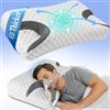 Hypuno CPAP Cuscino in memory foam per chi dorme sul fianco, Cuscino per apnea notturna per dormire, Cuscini adatti a tutti gli utenti di maschere CPAP, Cuscino di supporto per collo ortopedico, grigio