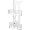 CIPÌ Porta Oggetti Doccia Doppia Vasca Trasparente in Plexiglass - Organizer Doccia da Appendere, 2 Ripiani, Salvaspazio, 27 x 14 x 46 cm