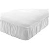 EVERGREENWEB MATERASSI & BEDS EVERGREENWEB - Coprimaterasso Impermeabile Singolo 80x190 in Morbida Spugna di COTONE Naturale, Angoli Elasticizzati, Protezione Materasso con Trattamento NUOVA GENERAZIONE, Tessuto Traspirante Bianco