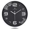 Lafocuse 30cm Orologio da Parete Nero Silenzioso Moderno, Grande Numeri 3D Facile da Leggere, Orologio da Cucina senza Ticchettio per Camera da Letto Soggiorno Ufficio