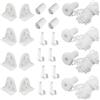 LAINIKE 4 Set Kit di Riparazione per Tende a Rullo 17mm Senza Foratura, Bianco Supporto per Tenda a Rullo, Supporto Tende a Rullo, Ricambi per Tenda a Rullo per Laterali Tenda Oscuranti, Doppie Tende