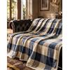 B O S A L O N I Plaid Matrimoniale 200x230 cm BOSALONI HOME - Coperta King Size XXL per Letto e Divano, Morbida e Corposa, Copriletto Decorativo Elegante, Collezione Elegance (Country Chic)
