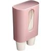 Chonor Dispenser di Tazze di Carta, Design a Doppio Antipolvere Trasparente Portabicchieri di Distributori d'Acqua, per Bicchieri di Plastica, Bicchieri di Carta e Coni di Carta ecc(Rosa)