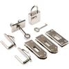 LYHYDMA Kit perCreazione di Borsa A Tracolla 7 Pezzi/Set Chiusura in Metallo con Pulsante di Blocco for Borsa da Donna Borsa a Tracolla Accessori Fai da Te(Silver)