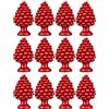 Generico 12x pigne Siciliana CALAMITA in Ceramica colorata con Scatola h. 6,5 cm Magnete Decorativo disponibile in vari colori Sicilia bomboniera Matrimonio Comunione segnaposto 6,5 cm (Rosso)