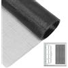 Engelblick DE Zanzariera per Finestre Nera 250x120cm, Rete Anti Insetti in Fibra di Vetro Fai-da-Te, Protezione Resistente per Lucernari e Porte Balcone, Maglia Fine per Ricambio, Facile da Tagliare(1, Nero)