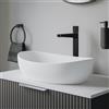 Bernstein Lavabo da appoggio PB2004 di colata mineralee (Pure Acrylic) - 55x35x14,5cm - bianco opaco o lucido, Colore:Bianco opaco