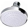 AQUAE Soffione Doccia Tondo, Monogetto, Misura 10 cm, Funzione Anti Calcare con Ugelli Gommati Pulizia Facile, ABS Finitura Cromata