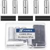 JTAREA 4 AWG Connettori di Testa Non Isolati Connettori Elettrici Kit con Tubo Termorestringente Cavo Elettrico Crimpare Terminale 25 mm² Connettore Capicorda Elettriche (Confezione da 10 Pezzi)
