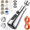 HATANSE Aeratore Rubinetto Cucina 360° Gradi Rotary Rompigetto Rubinetto Filtro Aeratore con 2 Modalità di Spruzzatura 7 Tipi Adattatore Rubinetti Filettati M20 / M22 / M24 per Cucin e bagno