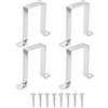 QUARKZMAN 4 Pezzi Morsetti A U Per Tubi Quadrati 50x100mm Staffe A U In Acciaio Inox 304 Fascette Quadrate Con Viti Autofilettanti A Testa Phillips Per Tubi Sbarre Porte Ringhiere
