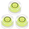 sourcing map 3 pz Livello di Bolla Rotonda 10x6mm Mini Livelli Circolari Bullseye Spirito per Livellamento Macchina Fotografica Treppiede Telescopio Workshop Giradischi Fotografici, Lime