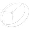 Uonlytech Copri Lampada Paralume in Ferro Robusto Superficie Liscia, Telaio Rotondo per Lampadario da Soffitto per Illuminazione e Lampade da Tavolo in Bianco