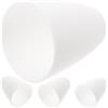 Abaodam Coprilampada Plastico Bianco 4 Pezzi per Lampade da Tavolo Facile da Installare per Decorare Casa e Hotel Paralume Moderno e Resistente