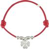 Schmuck Les Poulettes LES POULETTES BIJOUX - Bracciale Collegamento Trifoglio d'Argento 925 - Rosso