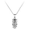 MiniJewelry Collana con ciondolo a forma di gufo saggio per donne e ragazze, famiglia, sorella, figlia, nipote migliori amici, laurea, compleanno, con zirconia cubica trasparente, Zirconia cubica