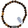 Holyart Bracciale san Benedetto grani 4 mm occhio di tigre argento 925