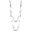 Dazylleco Collana lunga di perle da donna, in argento, a doppio filo, idea regalo per la festa della mamma, Pietra, Non pietra preziosa