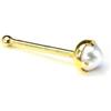jewellerybox Piercing naso chiodino in oro giallo 9kt con perla naturale d'acqua dolce da 2,5mm