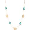 Dazylleco Collane Lunghe in Oro per Donne, Collana con Perle di Cristallo Grosso, Collana a Catenina con Clip, Gioielleria per Costumi, Idee Regalo per la Festa della Mamma, Cristallo, Non pietra
