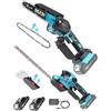 SEESII 3-in-1 Motosega a Batteria & Tagliasiepi & Forbici Tagliaerba Set, 600W Mini Motosega con 2*2000 mAh Batterie, Sistema Combinato Leggero per Potatura Alberi, Cura delle Siepi e Rifinitura Prato