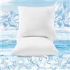 WOLTU Federe Cuscino Rinfrescanti 2 Pezzi, Doppia Faccia Termo-Regolante con Tecnologia Arc-Chill, Federe Antisudore Notte, Zip Nascosta e Tessuto Traspirante, Lavabile in Lavatrice 40x40 cm Bianco
